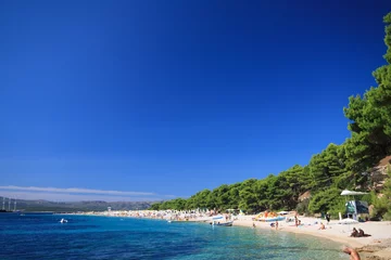 Foto op Plexiglas Gouden Hoorn strand, Brac, Kroatië Zlatni Rat-strand - Bol (Kroatië)