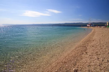 Foto op Plexiglas Gouden Hoorn strand, Brac, Kroatië Zlatni Rat-strand - Bol (Kroatië)