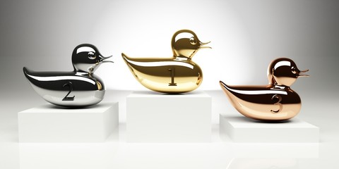 Siegerehrung mit Quietscheenten