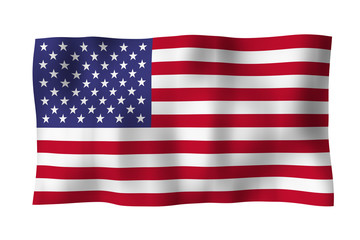 Flagge USA (mit Freistellungspfad / clipping-path)