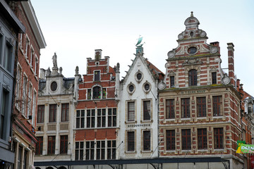 Fototapeta na wymiar Grote Markt Główny plac Louvain Flandria Belgia
