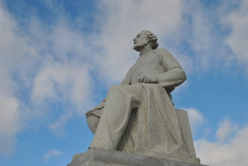 Fototapeta premium Памятник учёному Циалковскому Monument scientist Tsialkovsky