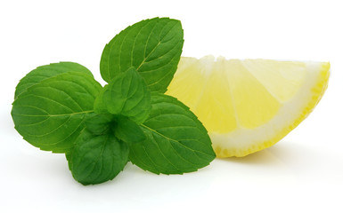 Mint with juicy lemon