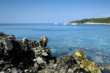 Adriatycki krajobraz na wyspach Chorwacji