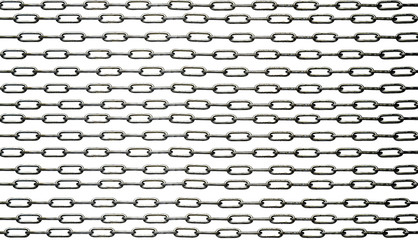metallic chain on a white background