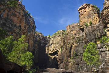 Fototapeta na wymiar Cliffs near Jim-Jim Falls in Kakadu National Park, Australia