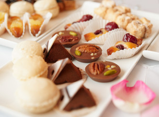 Sweets on banquet table