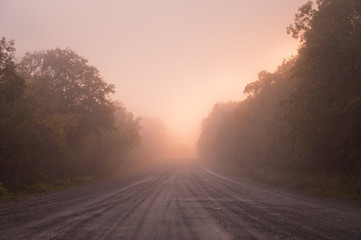 Fiery Road Landscape
