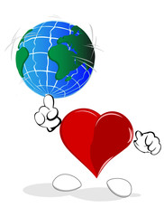 heart rotating the world