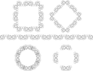 Ornate vintage frame design with ornamental flourishes frame