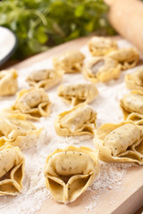 raw stuffed tortellini pasta