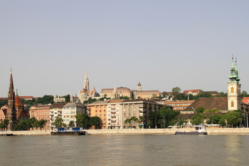 Obraz premium Buda depuis le bateau