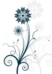 Abstract flowers background with place for your text