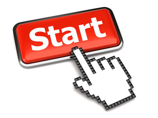 Start button and hand cursor