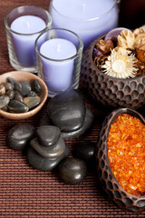Spa stones and bath salt
