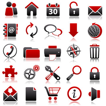 web Red Icons
