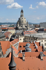 dresda, tetti e frauenkirche