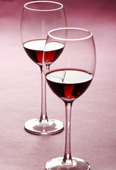 glasses of red wine