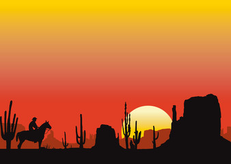Fototapeta na wymiar Monument Valley krajobraz zachód słońca