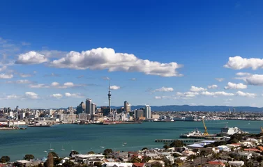Schilderijen op glas The City of Auckland in New Zealand. © Kingsman