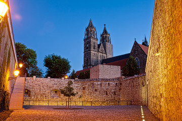 Bastion Cleve in der Nacht