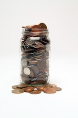 Jam Jar full of coins