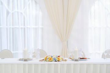 Table set for an event party