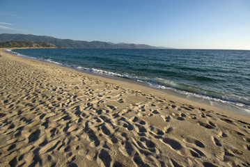 Corsica, golfo di Sagone, la spiaggia solitaria  del Liamone
