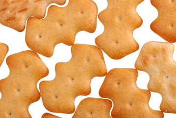 Background from cookies on white