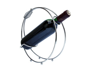 support with bottle of wine