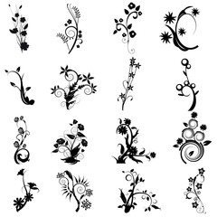silhouettes floral design
