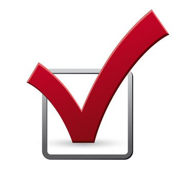 symbole validation rouge