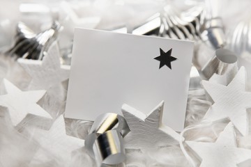 Weiße Weihnachtskarte