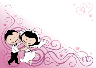 Wedding  invitation pink