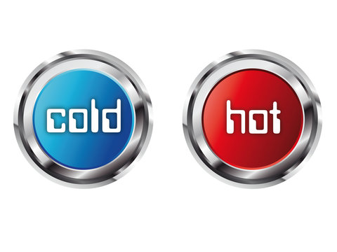 3D Glossy Hot & Cold Button