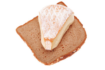 cheese triangle on bread
