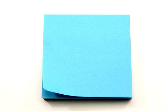 Aqua Blue Sticky Notes with corner curling