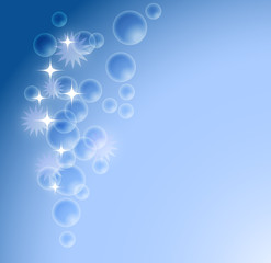 Glowing background with blue bubbles