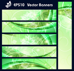 vector floral banners set. Eps10