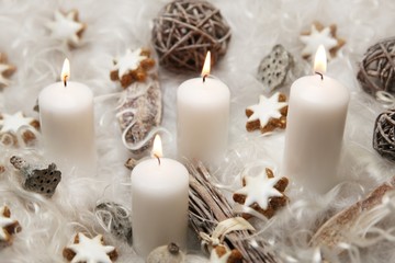 Vier Weihnachtskerzen