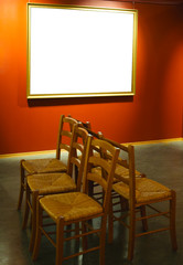 Frame in a room empty