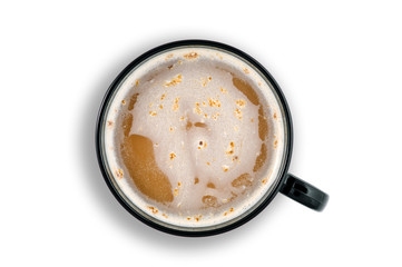 Hot coffee cup with clipping path