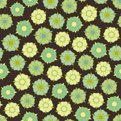 design with seamless flowers pattern