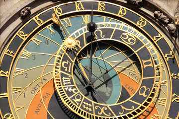 Fototapeta na wymiar The ancient astronomical Clock in Prague