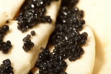 Caviar black with pancakes, a pancake week