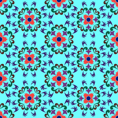 Fototapeta premium seamless flowers pattern 2