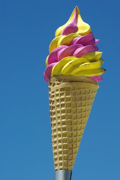 Glace vanille/fraise