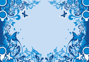 blue floral background