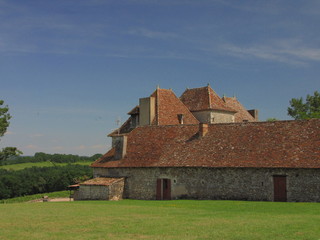 Fototapeta na wymiar Zamek, dwór Fioletowy Perigord, Dordogne, Aquitaine