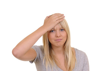 Fototapeta premium Junge Frau ist verärgert